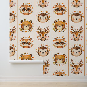 Autumn Woodland Animals Behang