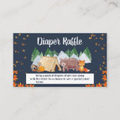 Autumn Woodland Animals Diaper Baby shower Raffle Informatiekaartje (Voorkant)