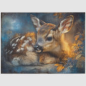 Autumn Woodland Baby Fawn Portrait Tissuepapier (Voorkant)