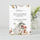 Autumn Woodland | Baby shower Bedankt Cadeau Label Kaart (Staand voorkant)
