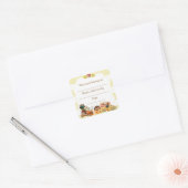 Autumn Woodland Baby shower Bookplate sticker (Envelop)