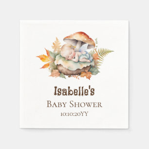 Autumn Woodland Fairy Baby shower Servet