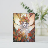 Autumn Woodland Fairy Fantasy Art Briefkaart (Staand voorkant)
