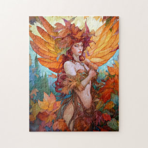 Autumn Woodland Fairy Fantasy Art Legpuzzel