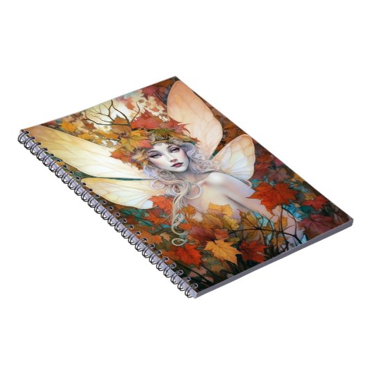 Autumn Woodland Fairy Fantasy Art Notitieboek (Rechterzijde)
