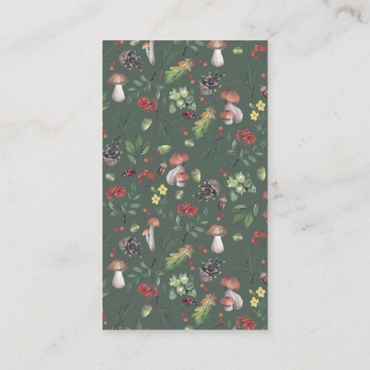 Autumn Woodland Forest Baby shower Luier Raffle Informatiekaartje (Achterkant)