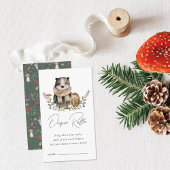 Autumn Woodland Forest Baby shower Luier Raffle Informatiekaartje