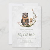 Autumn Woodland Forest Beer Baby shower (Voorkant)