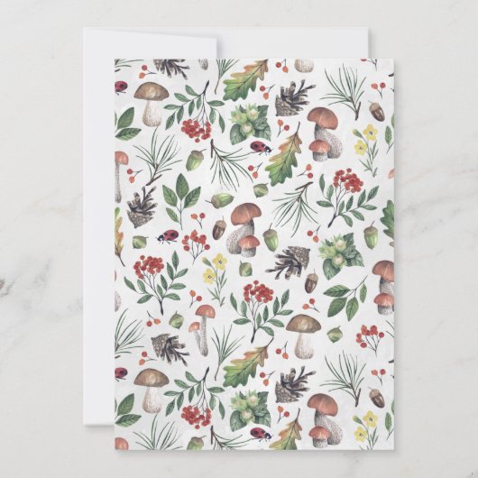 Autumn Woodland Forest Beer Baby shower (Achterkant)