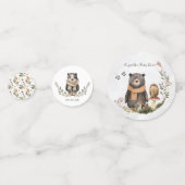Autumn Woodland Forest Beer Baby shower Confetti (Achterkanten)