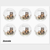 Autumn Woodland Forest Beer Baby shower Ronde Sticker (Vel)