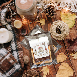 Autumn Woodland Forest Mushroom Baby shower Vierkante Sticker