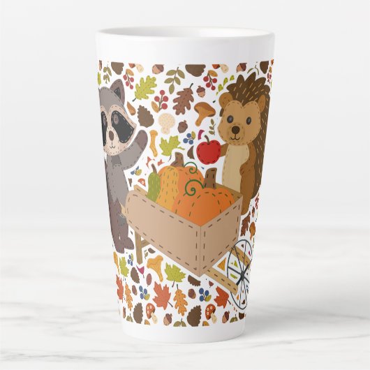 Autumn Woodland Friends 17oz Latte Mug Latte Mok (Voorkant)