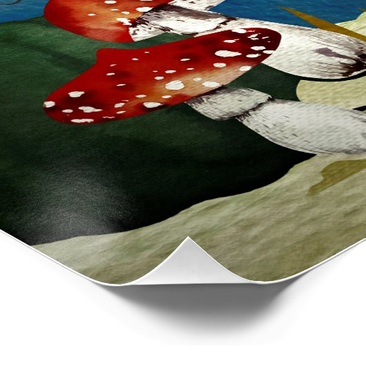 Autumn Woodland Friends Deer Forest Illustration Poster (Hoek)