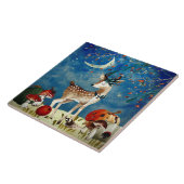 Autumn Woodland Friends Deer Forest Illustration Tegeltje (Zijkant)