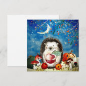 Autumn Woodland Friends Hedegel Forest Drawing (Voorkant / Achterkant)