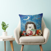 Autumn Woodland Friends Hedegel Forest Drawing Kussen (Stoel)