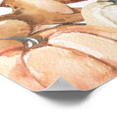 Autumn Woodland Girl Baby shower Welkom Poster (Hoek)