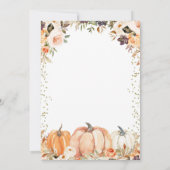 Autumn Woodland Girl Oh Baby Baby shower Kaart (Achterkant)