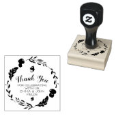 Autumn Woodland krans dank u Rubberstempel (Gestempeld)