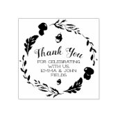 Autumn Woodland krans dank u Rubberstempel (Afrduk)