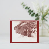 Autumn Woodland Oak Trees Art Briefkaart (Staand voorkant)