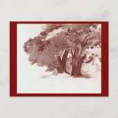 Autumn Woodland Oak Trees Art Briefkaart (Voorkant)