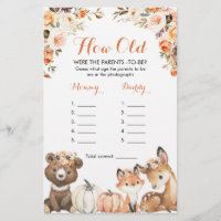 Autumn Woodland Oh Baby hoe oud de ouders waren