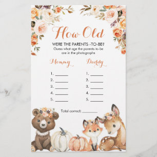 Autumn Woodland Oh Baby hoe oud de ouders waren