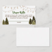Autumn Woodland Rustic Diaper Raffle Enclosure Car Informatiekaartje (Voorkant / Achterkant)