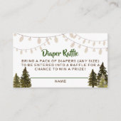 Autumn Woodland Rustic Diaper Raffle Enclosure Car Informatiekaartje (Voorkant)
