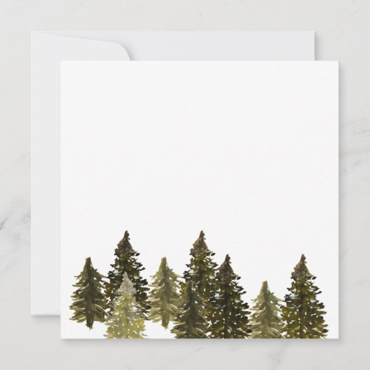 Autumn Woodland Rustic Wood Slice Baby shower Kaart (Achterkant)