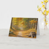 Autumn Woodland Sympathy Kaart (Gele Bloem)