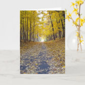 Autumn Woodland voor sympathie Kaart (Gele Bloem)