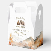 Autumn Woodland Watercolor Mountain Bear Bedankdoosjes (Geopend)