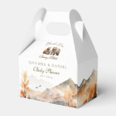 Autumn Woodland Watercolor Mountain Bear Bedankdoosjes (Voorkant Zijde)