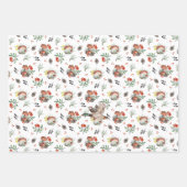 Autumn Woodland Wilderness Paddenstoelen | Drie pa Inpakpapier Vel (Voorkant 2)