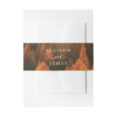 Autumn Woods Minimalist Belly Band Uitnodigingen Wikkel (Voorkant Voorbeeld)