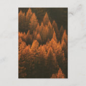 Autumn Woods Minimalist Informatiekaartje (Achterkant)