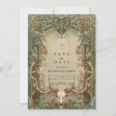 Autumn Woods Rustic Wedding Save The Date (Voorkant)