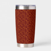 Autumn Words Thermal Tumbler  Geïsoleerde Drinkbeker (Achterkant)