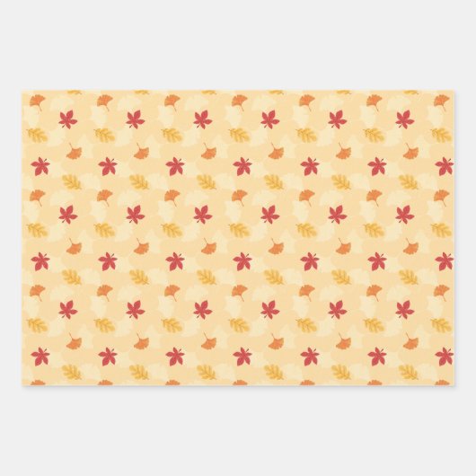 Autumn Wrapping Paper Flat Sheet Set van 3 (Voorkant 3)