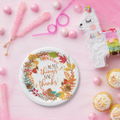 Autumn Wreath geeft Bedankt Papieren Bordje (Feest)