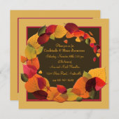 Autumn Wreath Invitation Kaart (Voorkant / Achterkant)