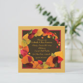 Autumn Wreath Invitation Kaart (Staand voorkant)