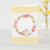 Autumn Wreath Kaart (Gele Bloem)