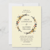 Autumn Wreath | Moderne bruiloft Kaart (Voorkant)