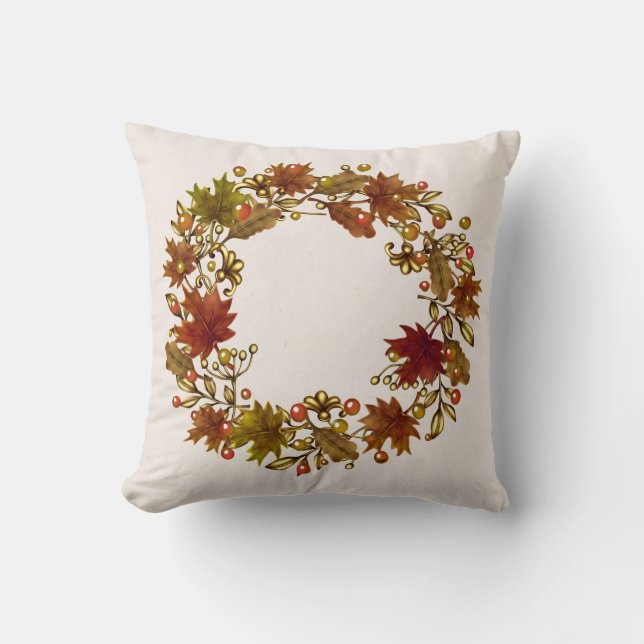 Autumn Wreath Pillow Kussen (Voorkant)