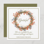 Autumn Wreath Professional Thanksgiving Feestdagenkaart (Voorkant / Achterkant)