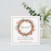 Autumn Wreath Professional Thanksgiving Feestdagenkaart (Staand voorkant)